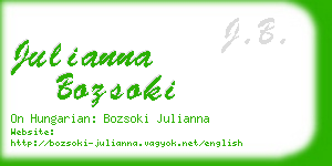 julianna bozsoki business card